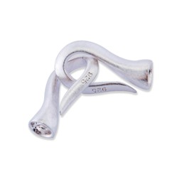 Vedere dettagli per Chiusura a cappio "New York" 29x3 mm, argento 925 satinato Immagine di Chiusura a cappio "New York" 29x3 mm, argento 925 satinato