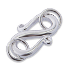 Vedere dettagli per Chiusura a S 19x10 mm con 2 anelli, argento 925 Immagine di Chiusura a S 19x10 mm con 2 anelli, argento 925