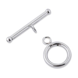 Vedere dettagli per Chiusura a ginocchiera rotonda 14 mm, argento 925 Immagine di Chiusura a ginocchiera rotonda 14 mm, argento 925