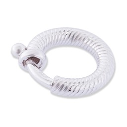 Vedere dettagli per Anello a molla maxi 18 mm annodato, argento 925  Immagine di Anello a molla maxi 18 mm annodato, argento 925