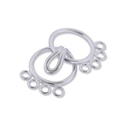 Vedere dettagli per Chiusura a scatto 13mm con anello a 4 pieghe (5pz), argento 925 Immagine di Chiusura a scatto 13mm con anello a 4 pieghe (5pz), argento 925