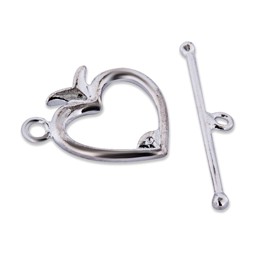 Vedere dettagli per Chiusura a cuore 14 mm, argento 925 Immagine di Chiusura a cuore 14 mm, argento 925