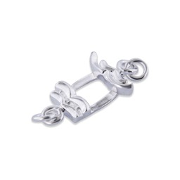 Vedere dettagli per Chiusura a ginocchiera a onda rettangolare, argento 925 Immagine di Chiusura a ginocchiera a onda rettangolare, argento 925