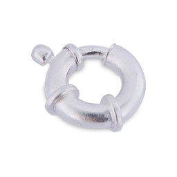 Vedere dettagli per Anello a molla maxi 16x4mm con barra, argento 925 satinato Immagine di Anello a molla maxi 16x4mm con barra, argento 925 satinato