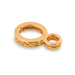 Vedere dettagli per Accorciatore di collana "doppio anello" inciso con meccanismo a scatto, argento placcato oro Immagine di Accorciatore di collana "doppio anello" inciso con meccanismo a scatto, argento placcato oro