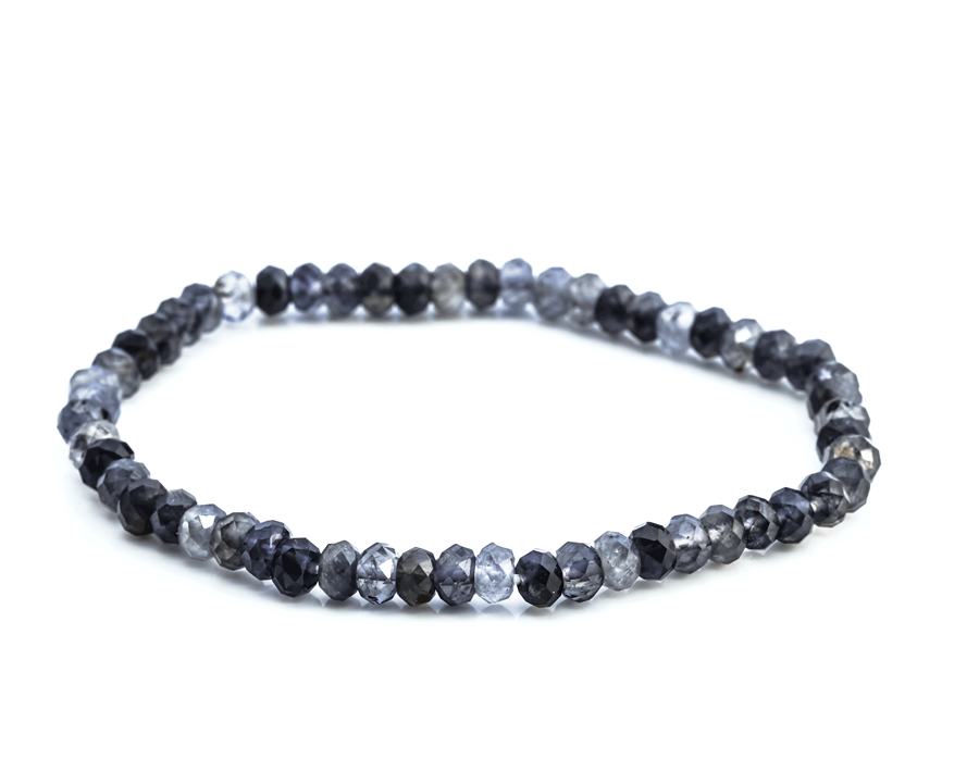 Iolith fac. Button  5mm Armband