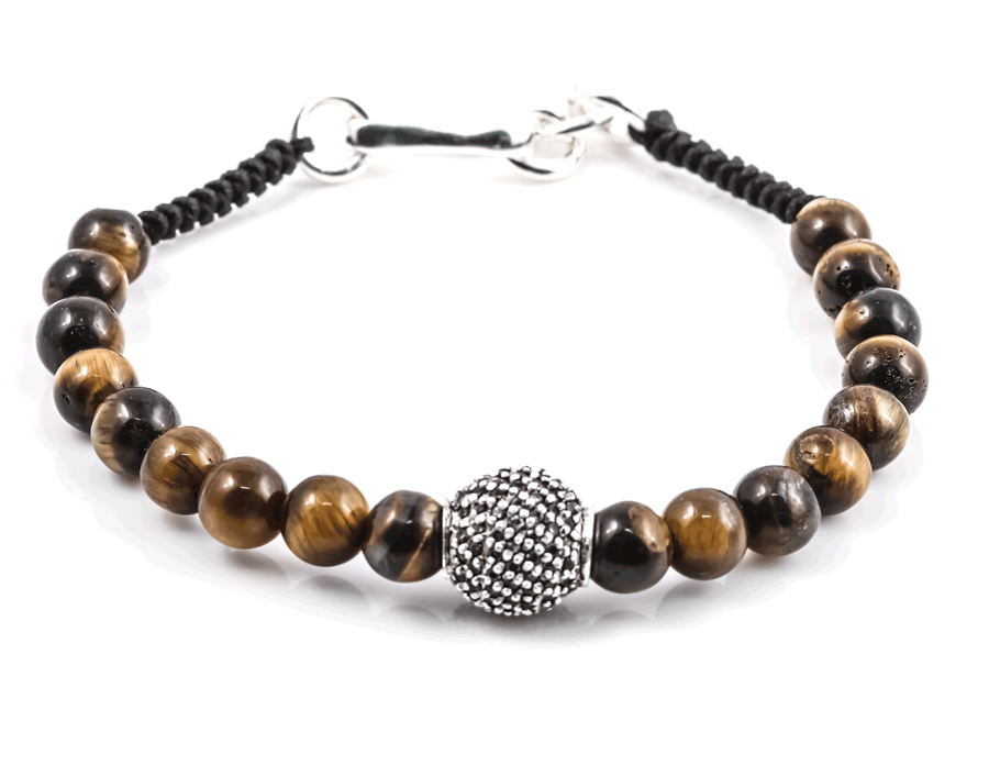Bild von "Kugel". Tigerauge. Armband. Silber 925