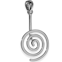 Bild von Pi-Scheiben Halter "Spirale" 20mm Silber 925 glanz