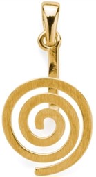 Bild von Pi-Scheiben Halter "Spirale" 20mm Silber vergoldet matt