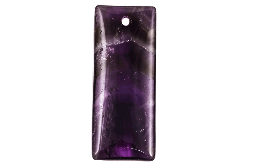 Image de Amethyst Rechteck 50x20x5mm Anhänger 