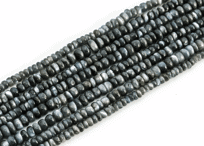 Immagine di Chrysoberyll Katzenauge Button 3-5mm verlaufend Strang (dunkelgrün), 44-48cm