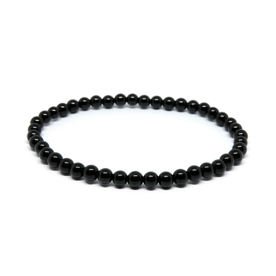 Bild von Turmalin (Schörl) Kugeln  4mm Armband