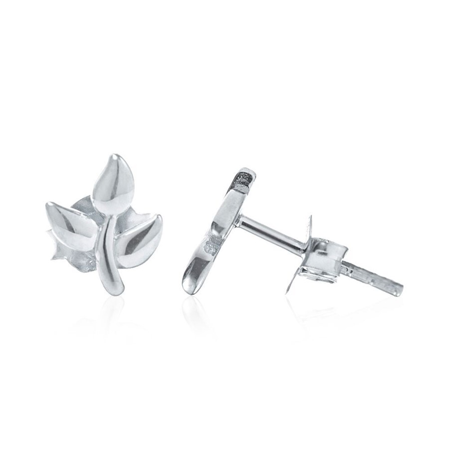 Image de PalmLeaf Ohrstecker, Silber 925