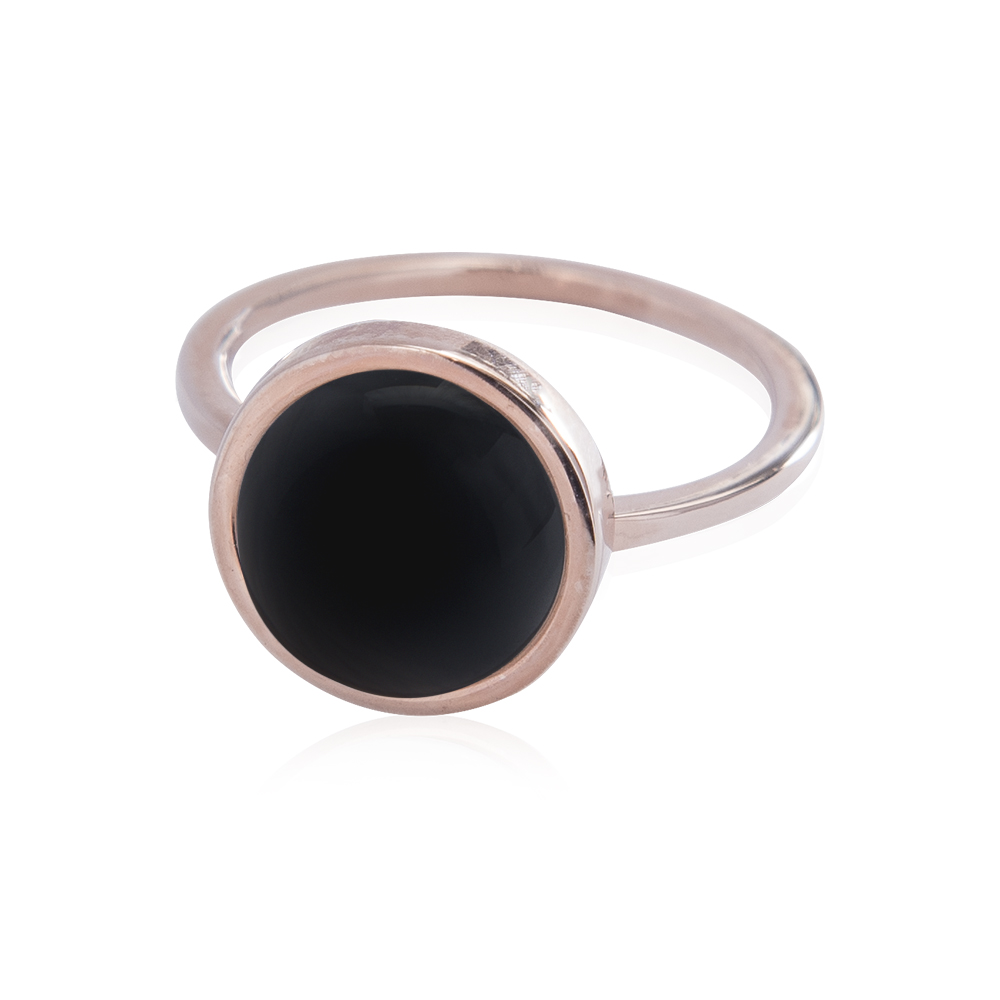 Bild von Onyx Cab. 11m, 12mm Ring, 1 micron Roségold