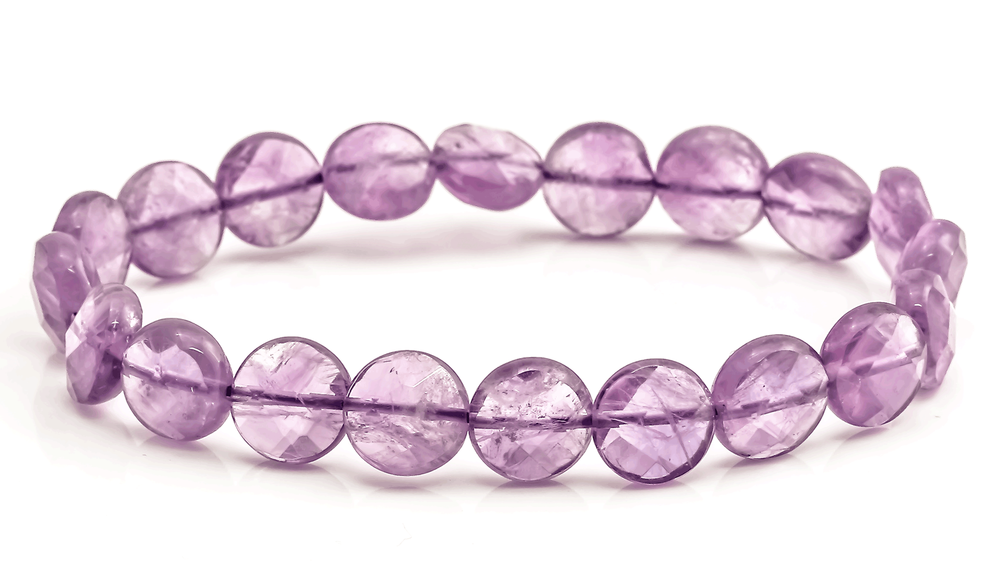 Image de Amethyst fac. Disc  10mm Armband