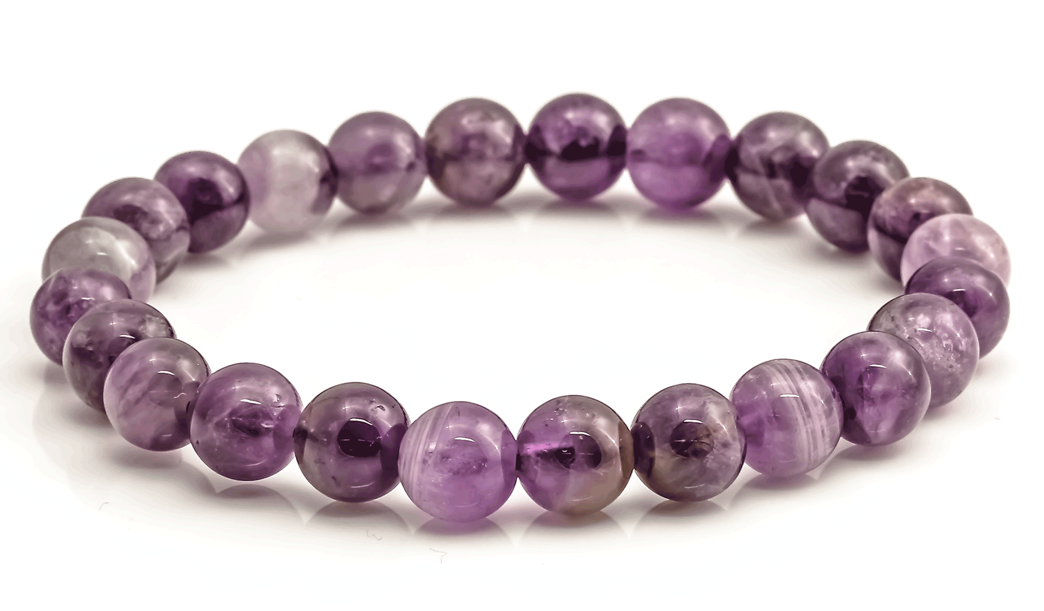 Image de Amethyst Quarz Kugeln  8mm Armband