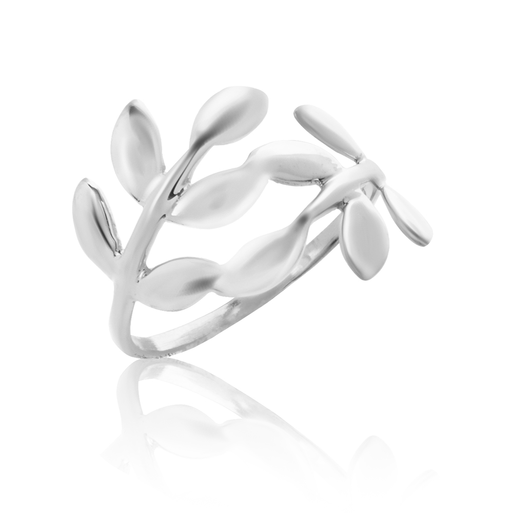 Bild von Ring "Double-Leaf", 925 Silber