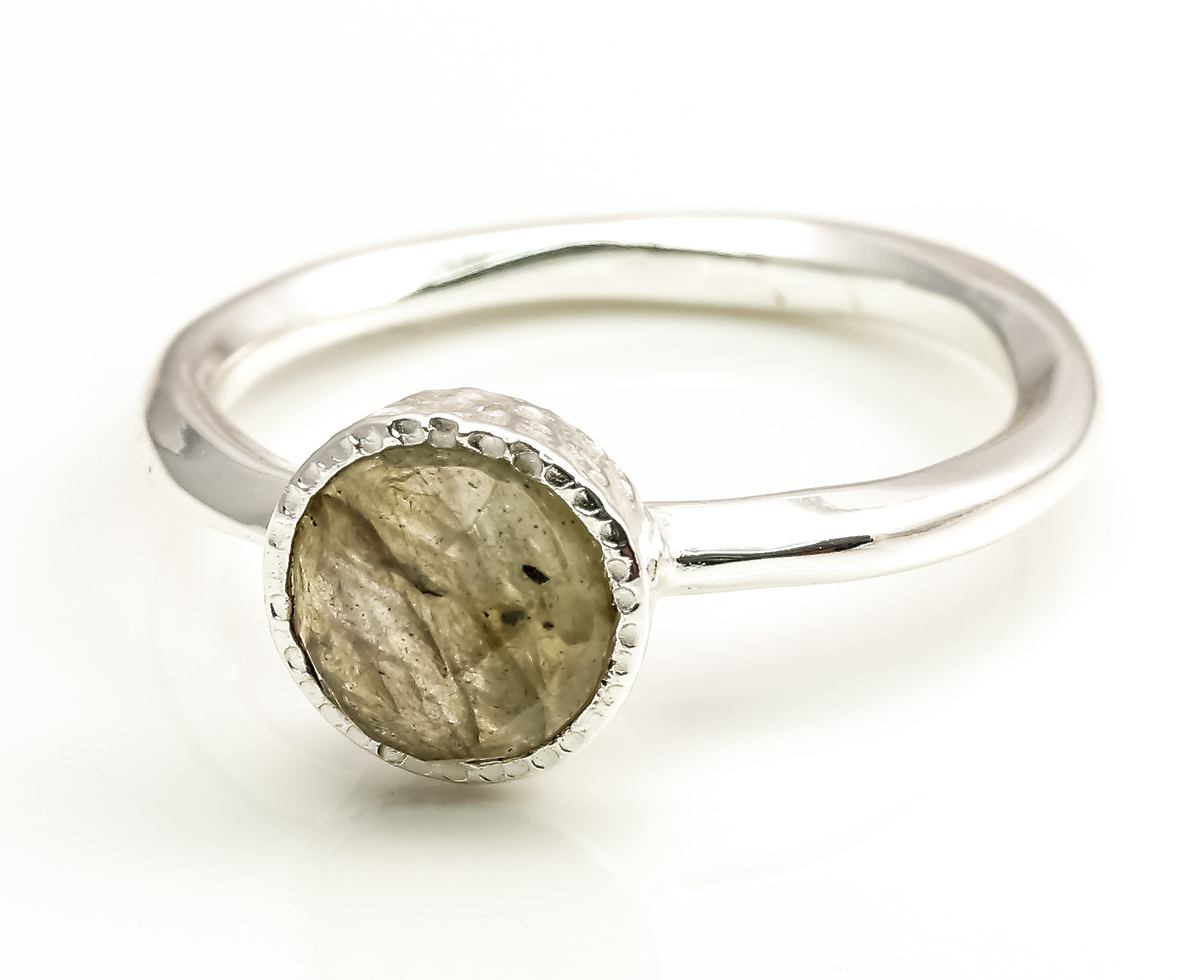 Immagine di Labradorit fac. Disc 7mm Ring, Silber 925