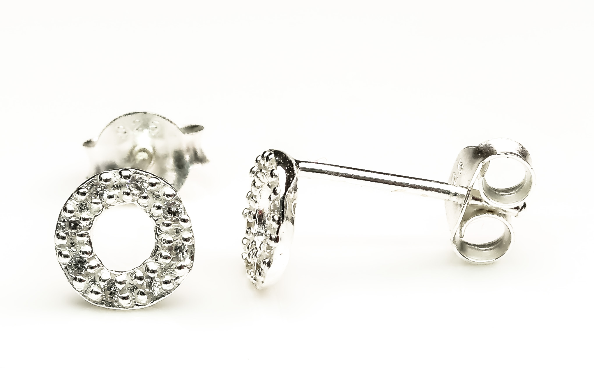 Immagine di "Circle". Ohrstecker. CZ. Silber 925