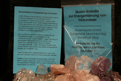 Bild von Wasserquarz (Amethyst, Rosenquarz & Bergkristall)