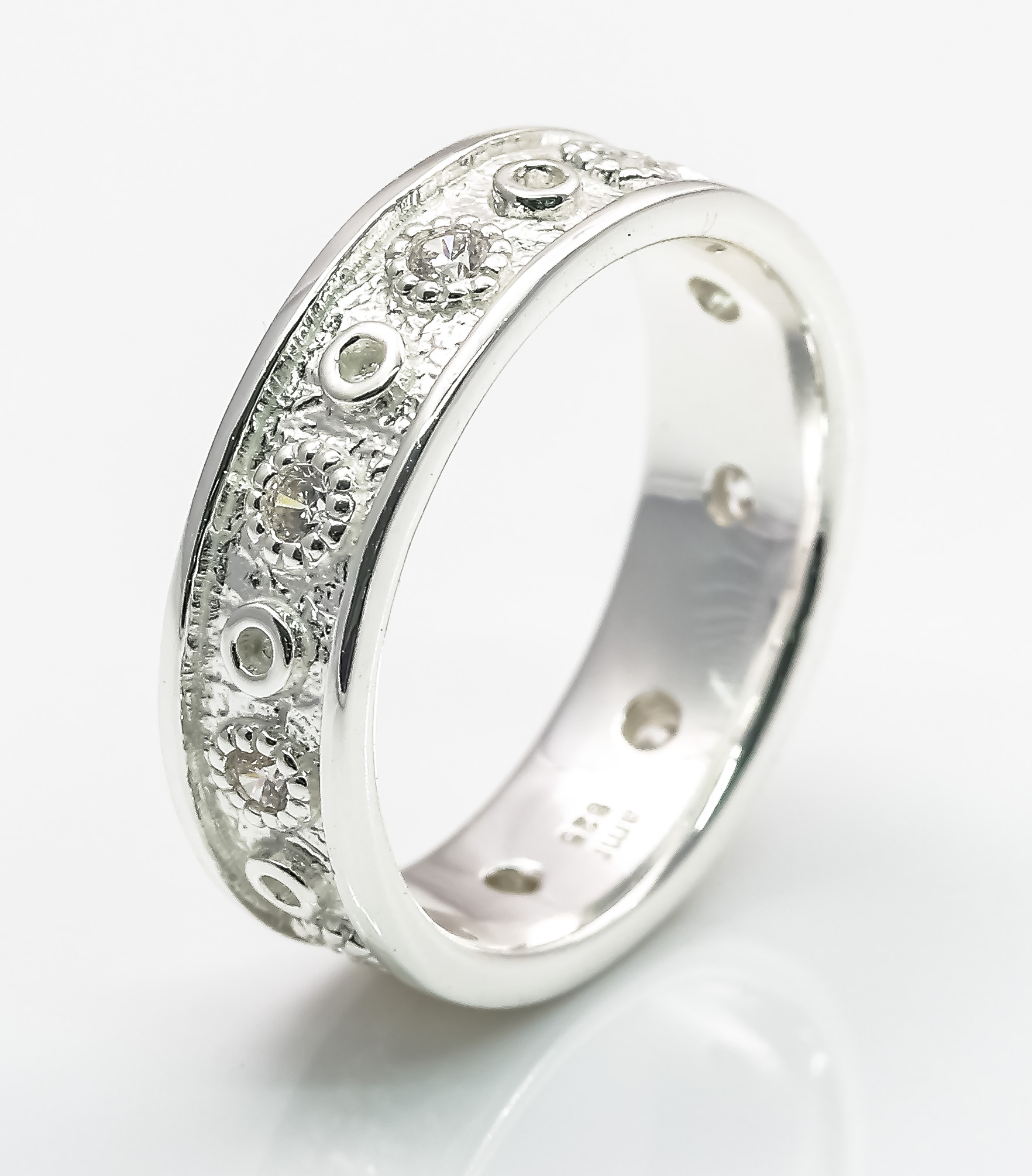 Immagine di "Multi Circle Zirkonia" 5mm Ring mit CZ, Silber 925