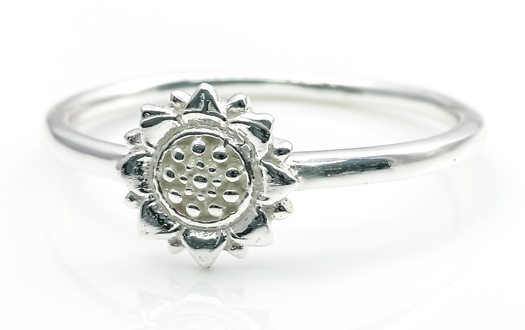 Bild von "Sunflower" 8mm Ring, Silber 925