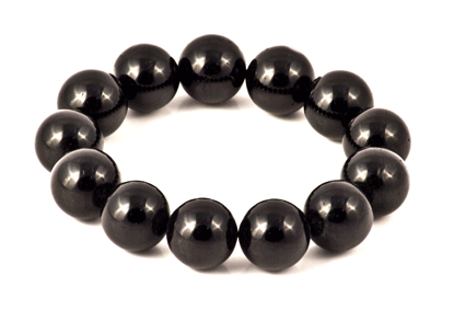 Image de Turmalin (Schörl) Kugeln 16mm Armband