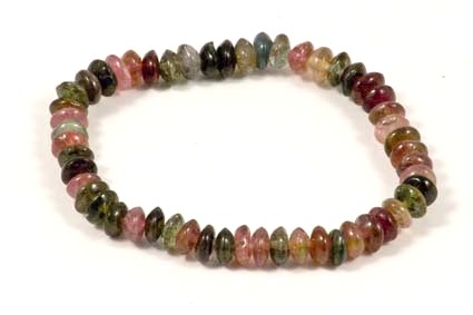 Bild von Turmalin farbig Button 6-7mm Armband