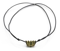 Immagine di Silber Lotus Flower 9mm mit Cord Armband, Silber vergoldet