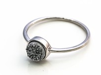 Bild von Achat Druzy Silber 7mm Ring, Silber 925