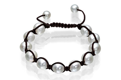 Bild von Perlen Armband "Summer-Breeze", Nylon-Faden eingefasst, verstellbar