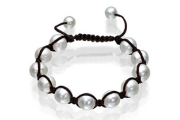 Bild von Perlen Armband "Summer-Breeze", Nylon-Faden eingefasst, verstellbar