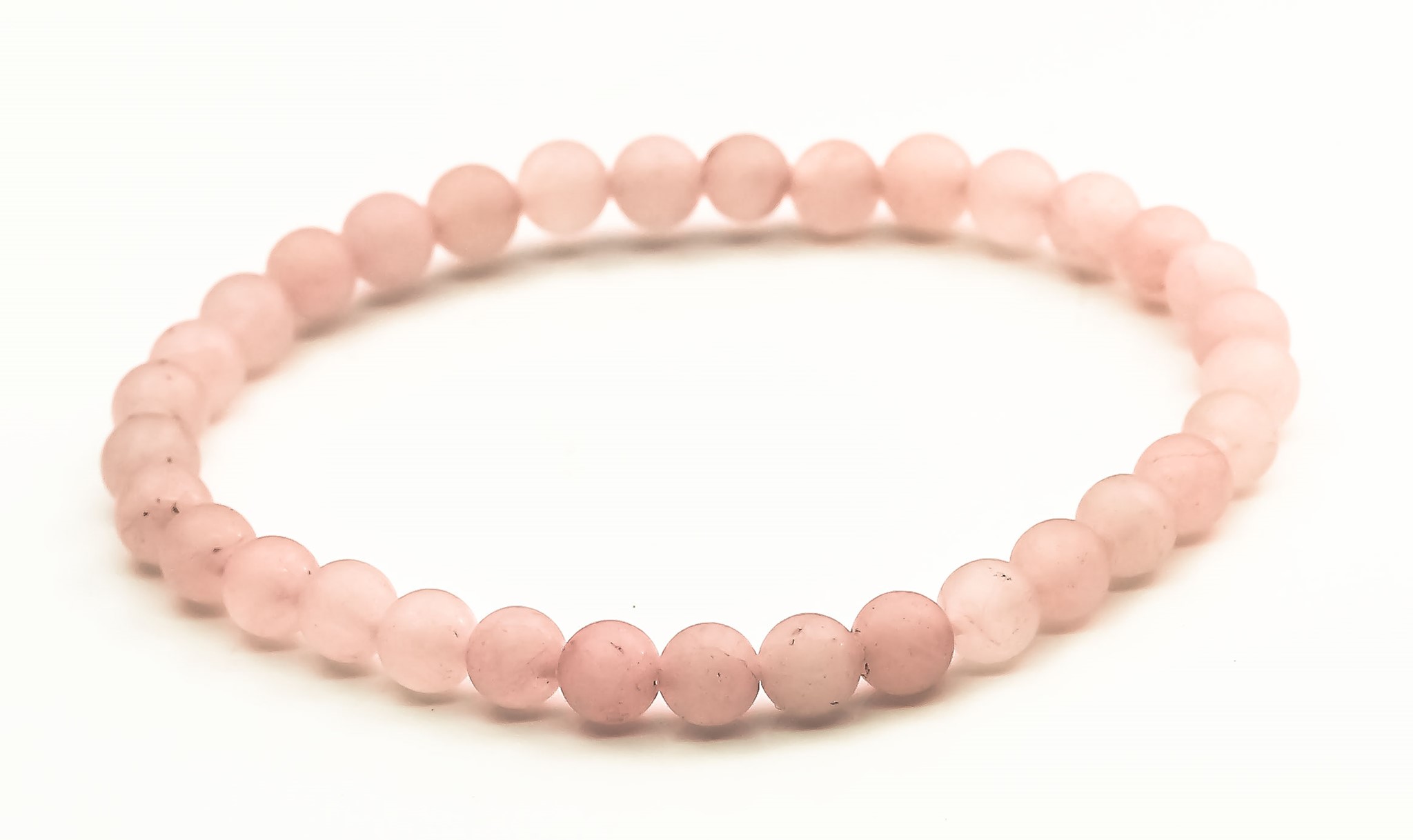 Bild von Rosenquarz Kugeln  6mm Armband, 21cm (geölt)
