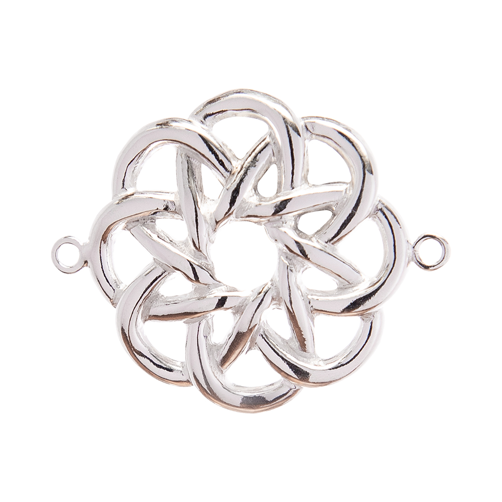 Image de Mandala 23mm Z'teil mit 2 Ringen, Silber 925