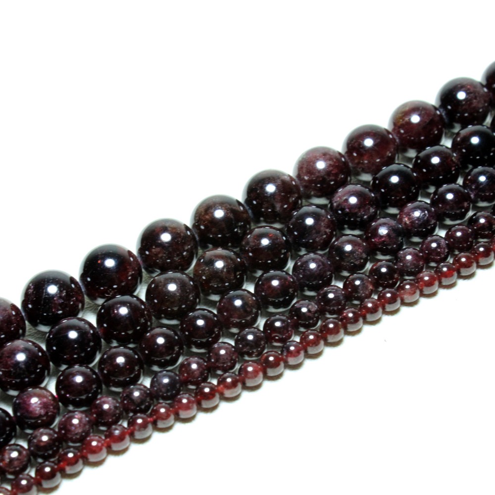 Image de Granat Kugeln  7mm Strang (rot)