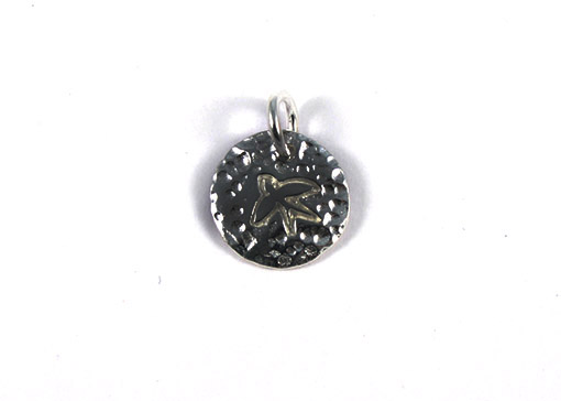 Image de Charm 12mm Friedenstaube Anhänger, Silber rhodiniert