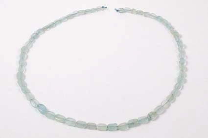 Aquamarin Oval flach Strang