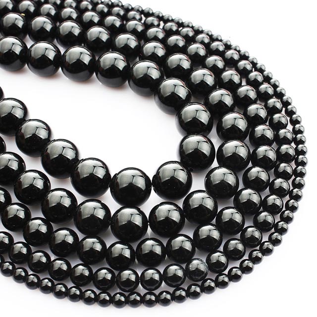 Turmalin Schörl Kugel  6mm Strang