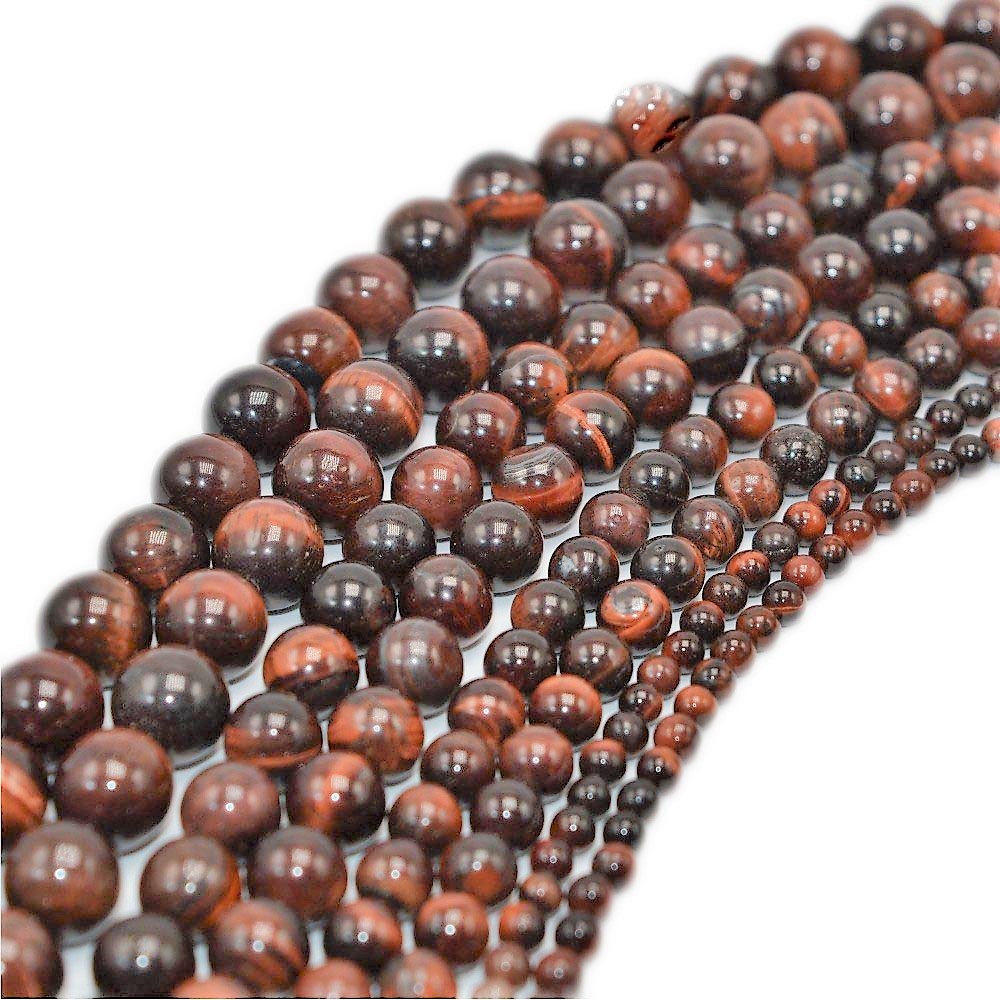 Immagine di Rotes Tigerauge Kugeln  3mm Strang