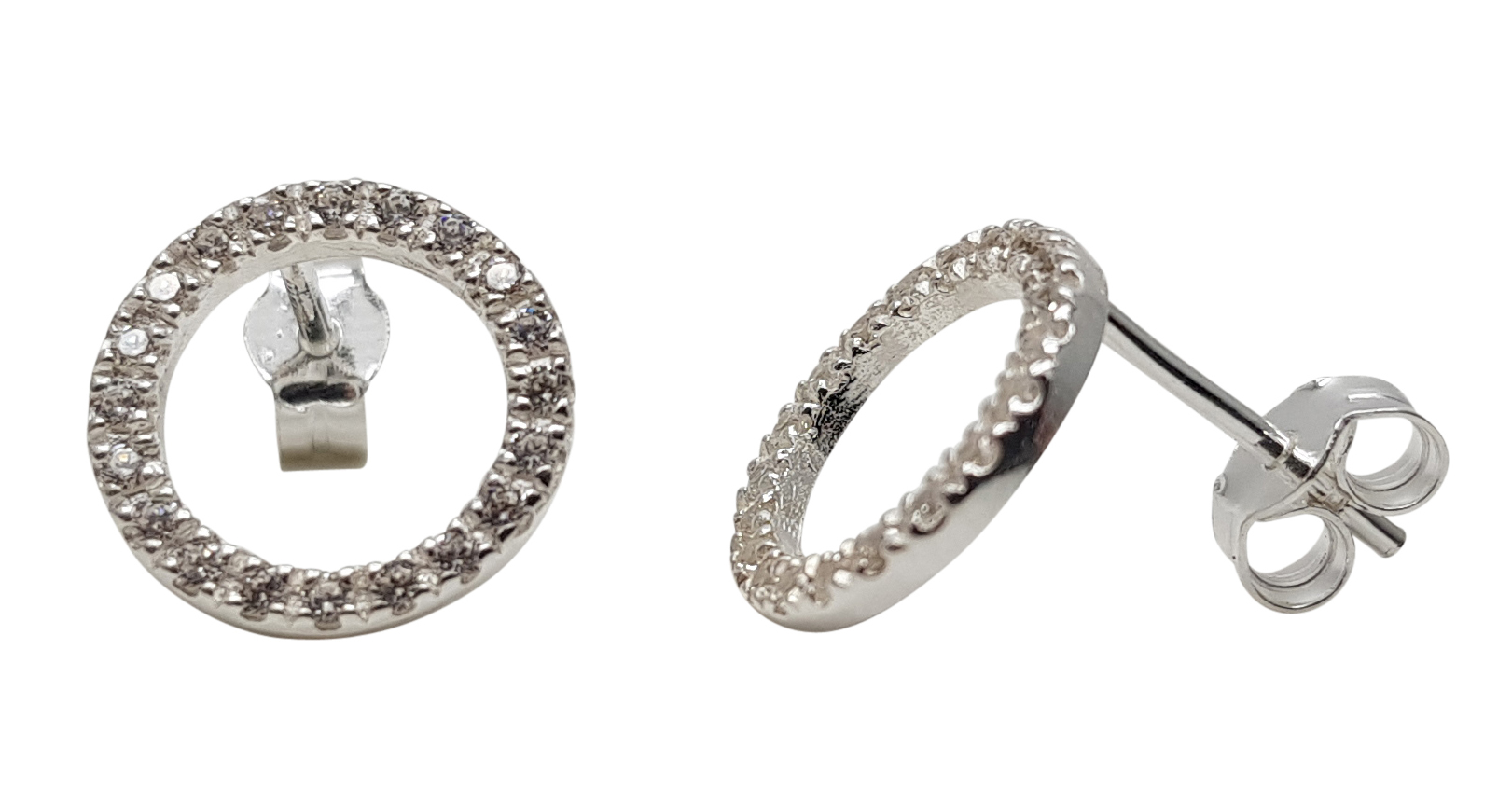 Immagine di Ring 12mm mit CZ Ohrstecker, Silber 925