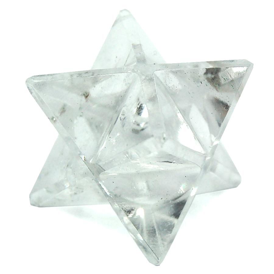 Merkaba aus Edelstein Bergkristall geometrische Figur Stern 1,5 x 1,5 cm 
