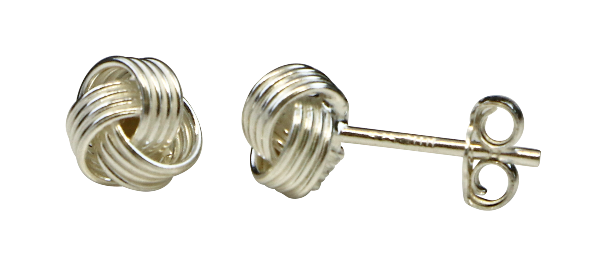 Bild von Knoten 7mm Ohrstecker, Silber 925