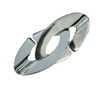 Immagine di Verschluss "C"-Elypse 23x12mm, Silber 925