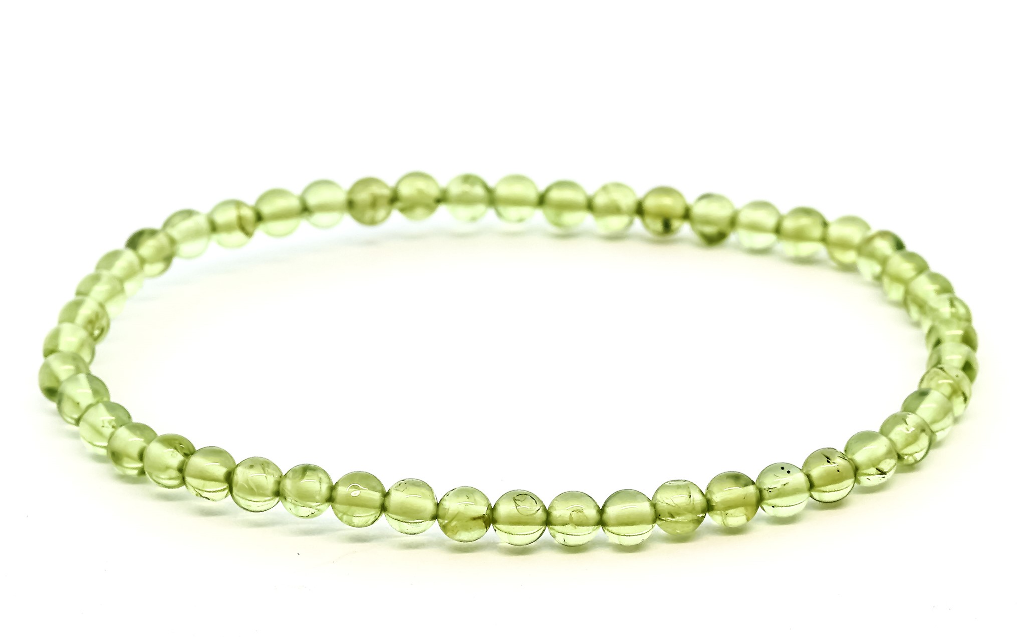 Bild von Peridot Kugeln 4mm Armband