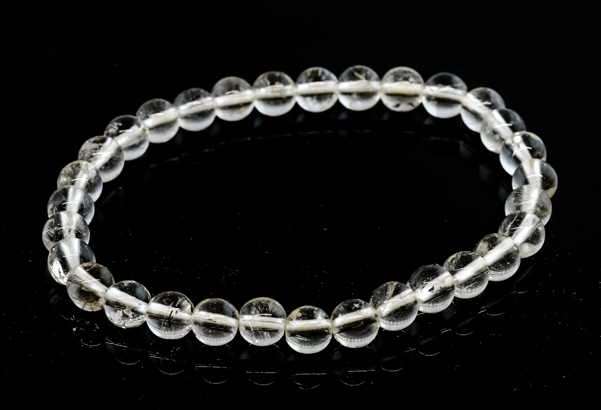 Bild von Topas Kugeln  6mm Armband (transparent)