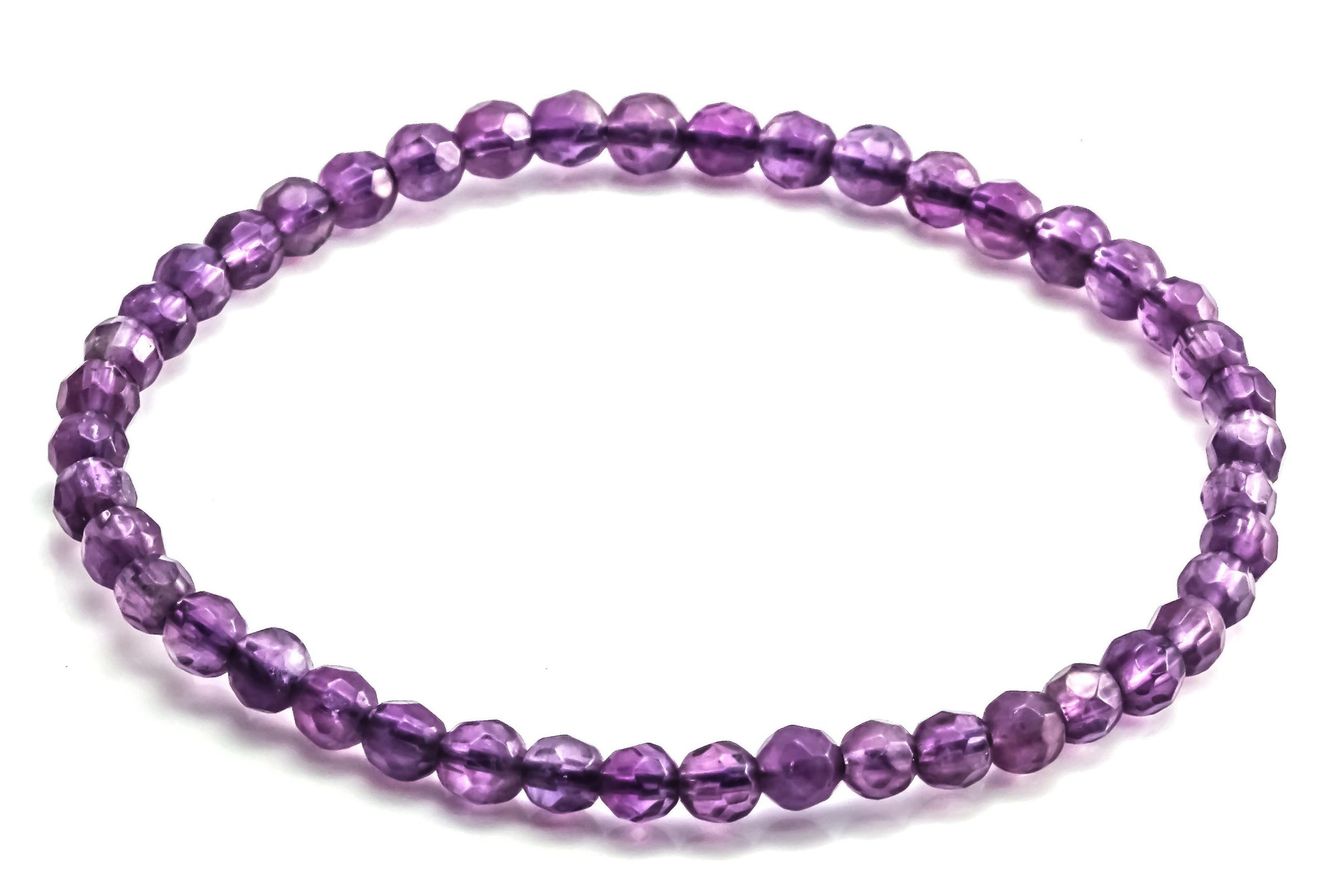 Image de Amethyst fac. Kugeln  4mm Armband (Diamond-Cut)