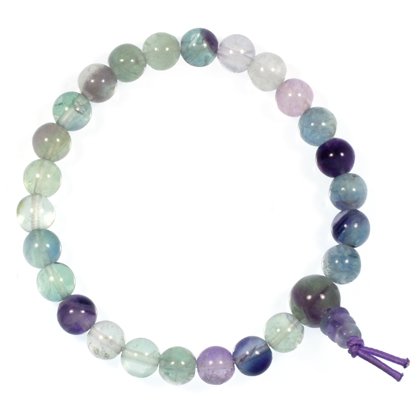 Bild von Fluorit Mala-Armband 8mm, 21 Kugeln