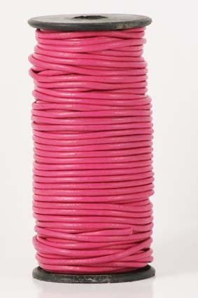 Immagine di Lederband rund 2mm pink