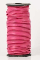 Bild von Lederband rund 2mm pink