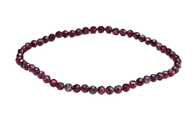 Image de Rubin fac. Kugeln  3mm Armband (gefärbt)